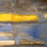 Bande jaune, acrylique et pastel sur toile, 66 cm x 46 cm (26 x 18 po), 275 $